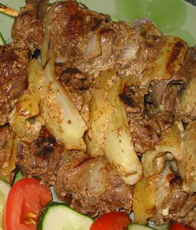 Шашлычки из куриной печени с ароматом фенхеля
