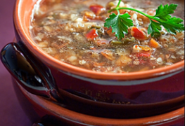 Chicken soup with buckwheat